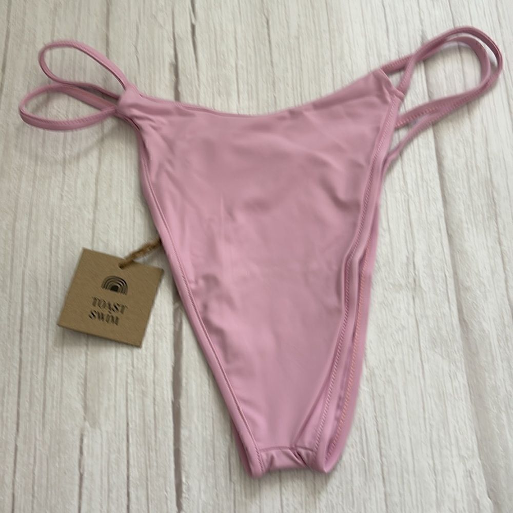 Toast Swim Signature Open Side Bikini Bottom in Pink Lavender - Picture 4 of 7